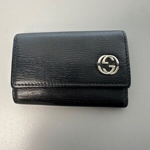 Gucci Marmont Black Leather Key Case